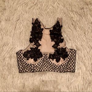Victoria’s Secret black sheer high neck bralette